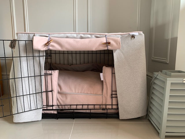 Shetland Rose Crate Cover, Crate Mattress & Bumper Set - Excludes The Wire Double Crate